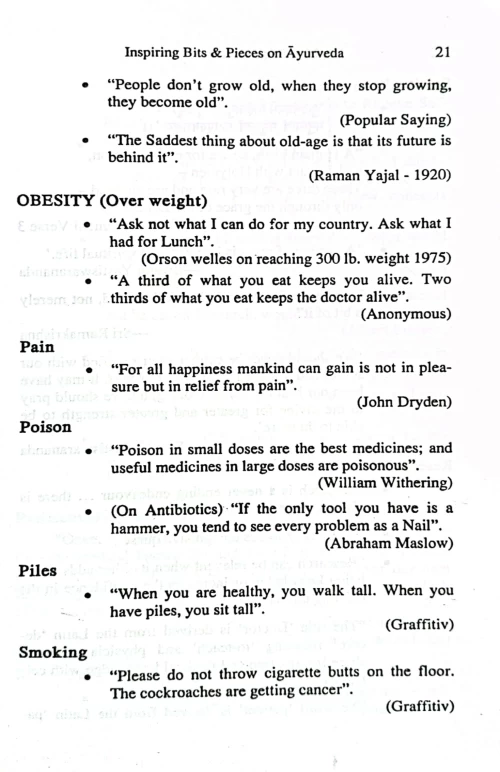 INSPIRING BITS & PIECES ON AYURVEDA